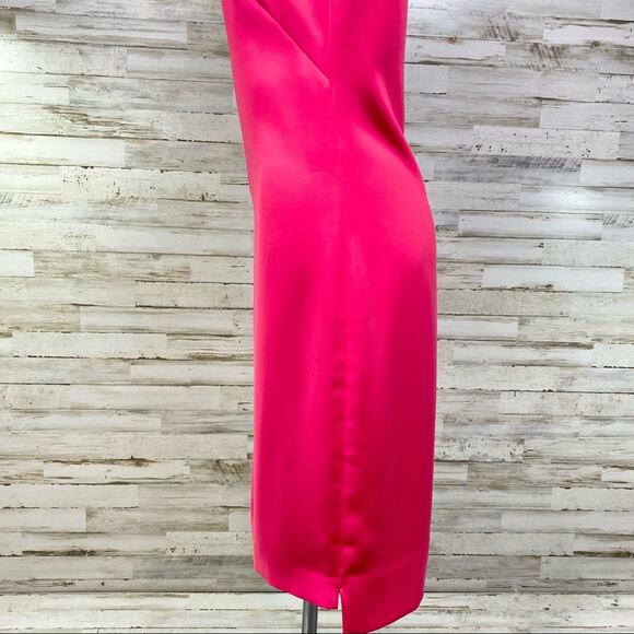 Tahari Yarden Sleeveless Dress Womens Size 12 Fuchsia in Strawberry Shake Sheath - Picture 6 of 13